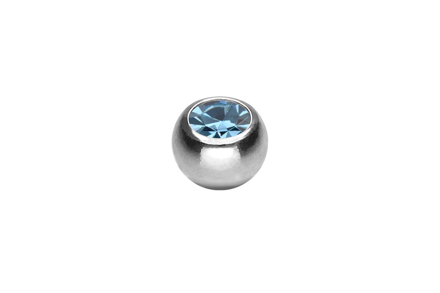 Titan Schraubkugel KRISTALL von Piercingline